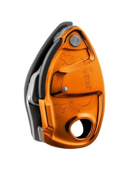PETZL ASEGURADOR Y DESCENSOR GRIGRI FRENO PLUS (NARANJA)