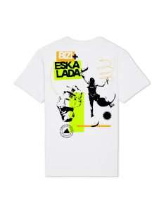 Camiseta blanca Bizi Eskalada parte trasera
