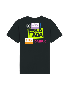 Camiseta negra Bizi Eskalada parte trasera